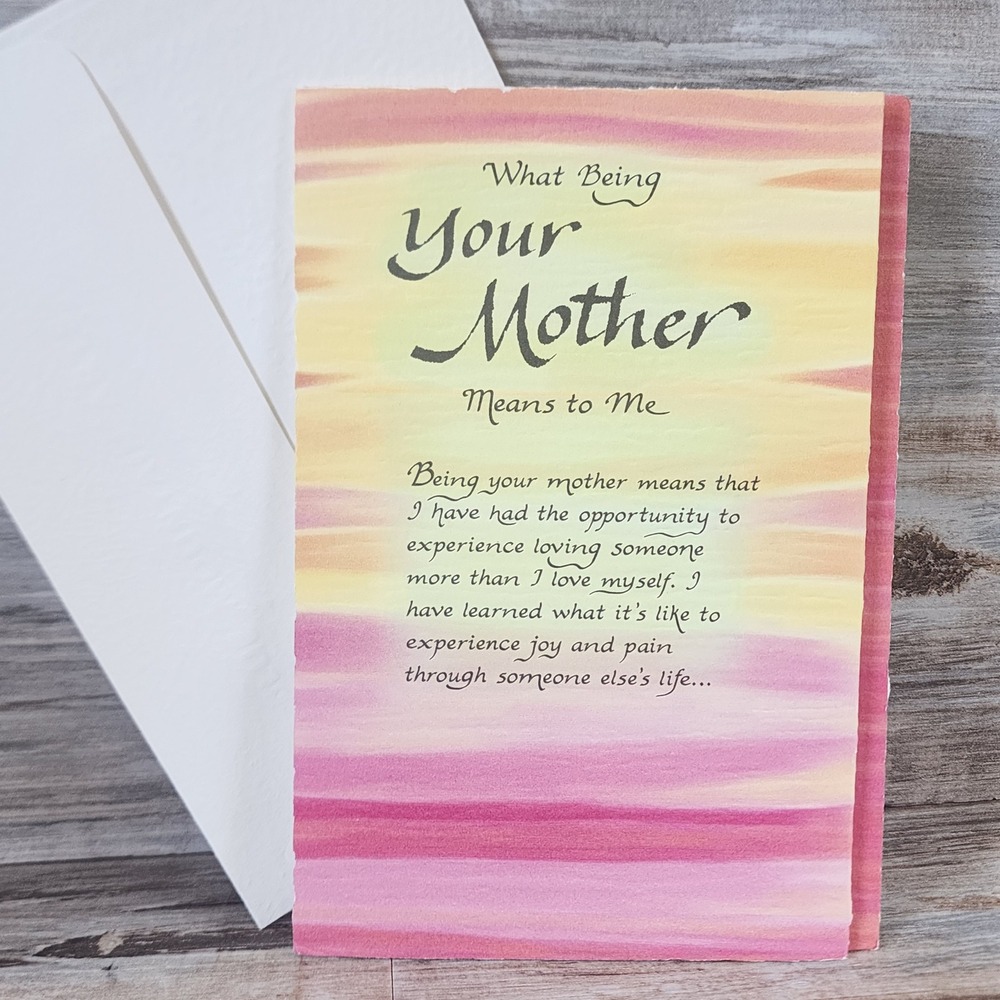 Blue Mountain Arts Mother Greeting Card Barbara Cage Poem Watercolor Deckle Edge